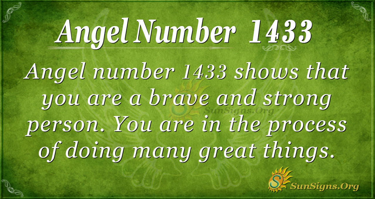 Angel Number 1433 Meaning Your Success Matters SunSigns Org