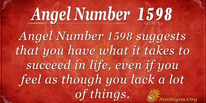 Angel Number 1598