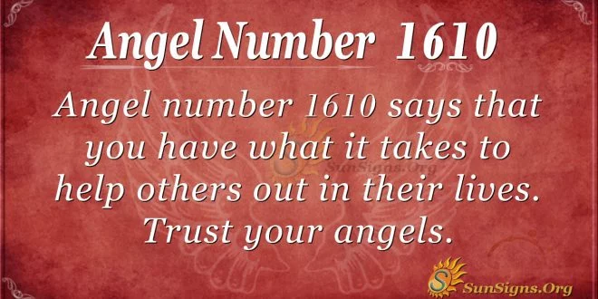 Angel Number 1610
