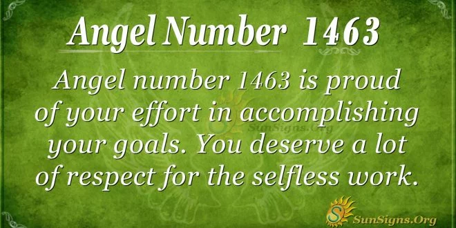 Angel Number 1463