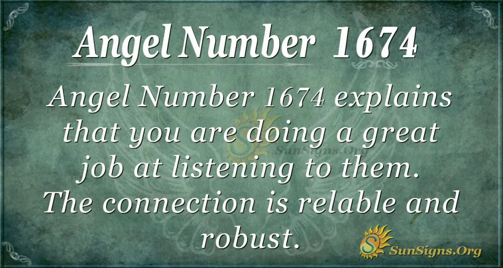 Angel Number 1674