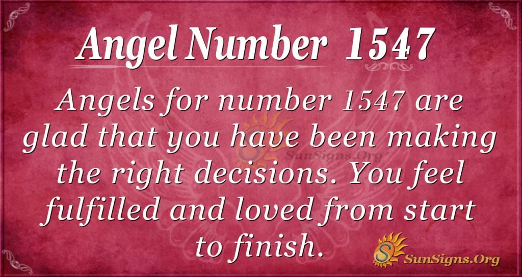 Angel Number 1547