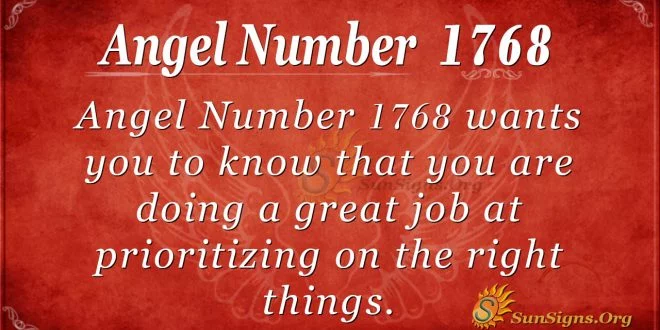 Angel Number 1768