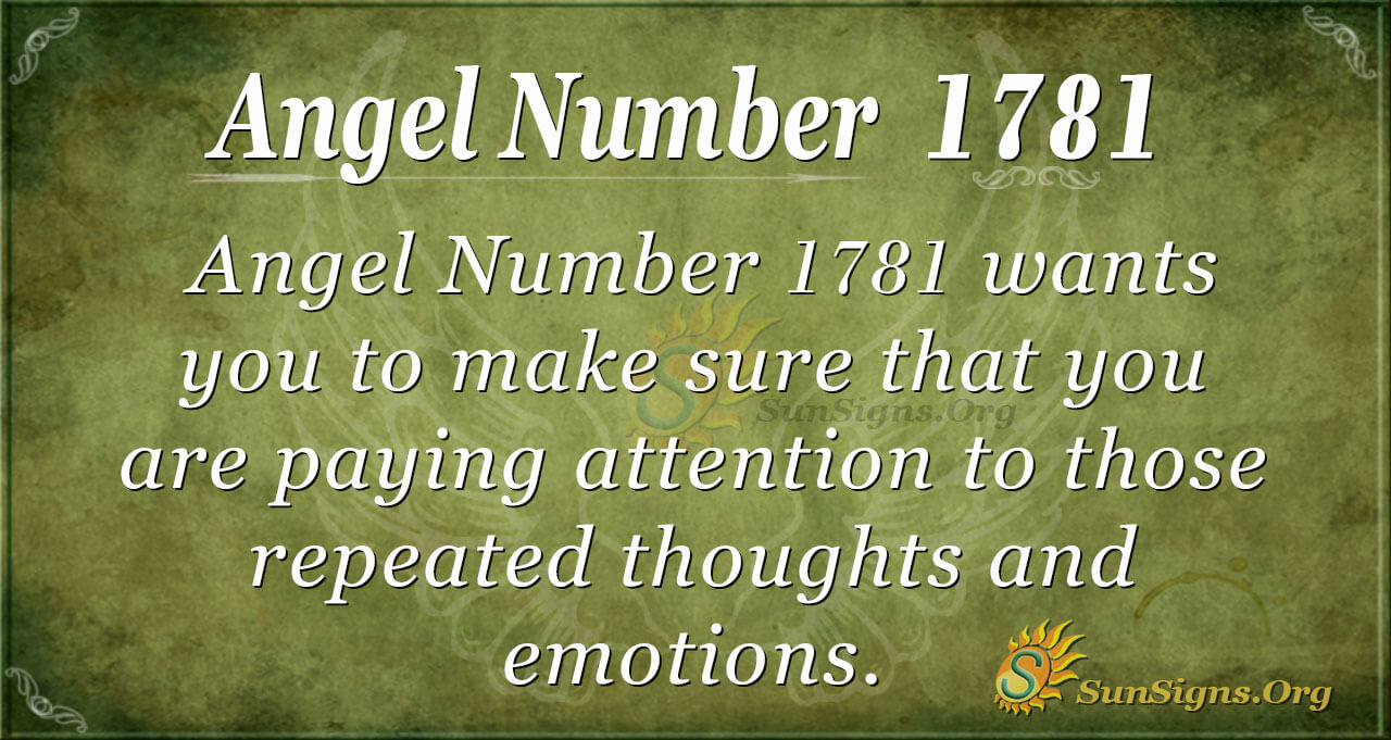 1781 angel number meaning