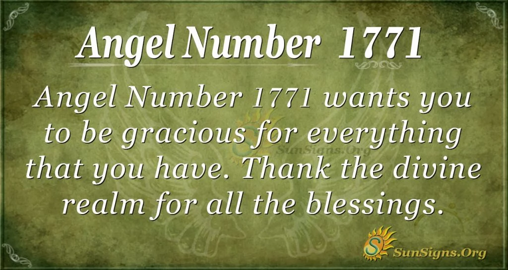 angel number 1771