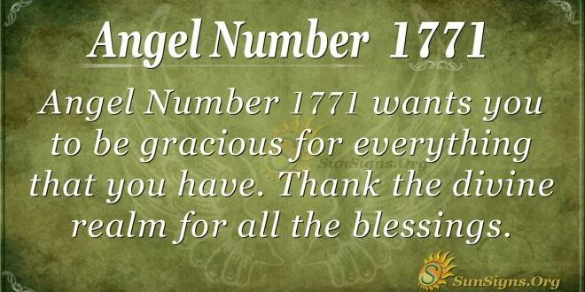 angel number 1771