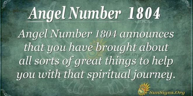 Angel Number 1804