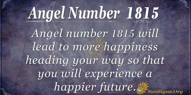 Angel Number 1815