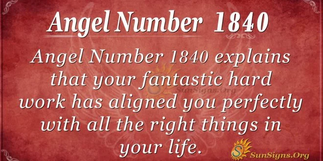 Angel Number 1840