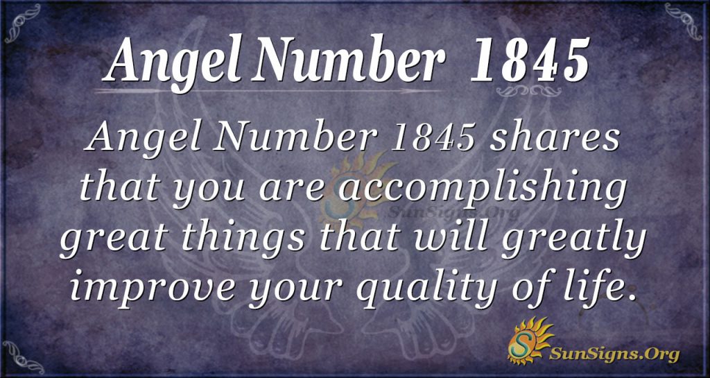 Angel number 1845