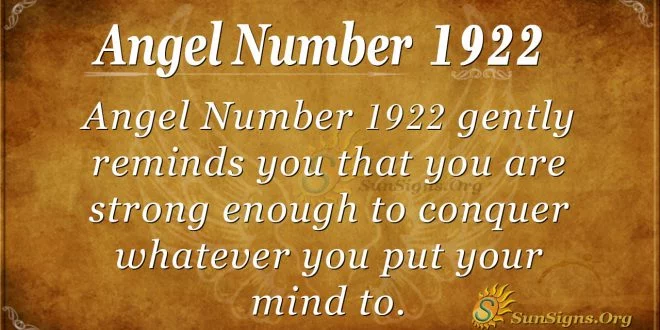 Angel Number 1922