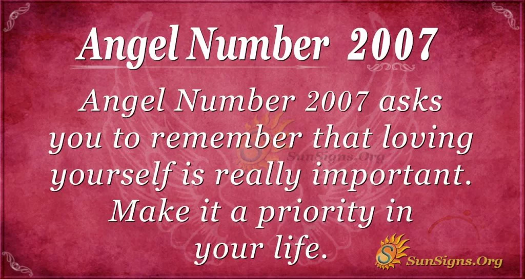 Angel Number 2007