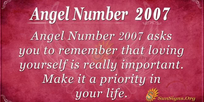 Angel Number 2007