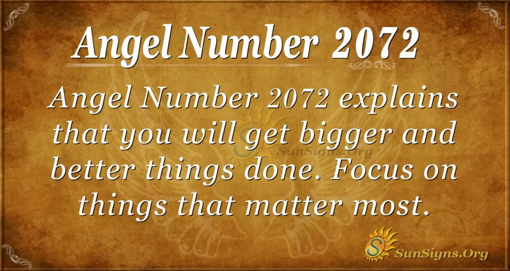 Angel Number 2072