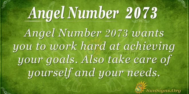Angel Number 2073