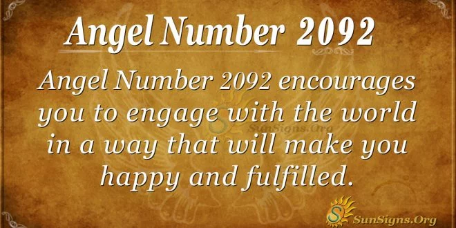Angel Number 2092