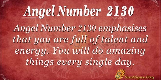 Angel Number 2130