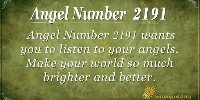 Angel Number 2191