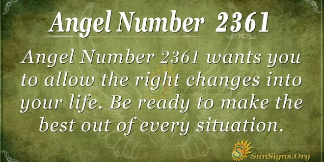 Angel Number 2361