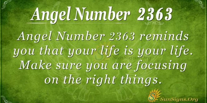 Angel Number 2363