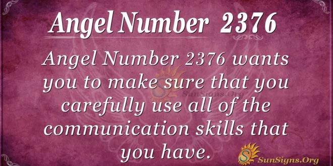 Angel Number 2376
