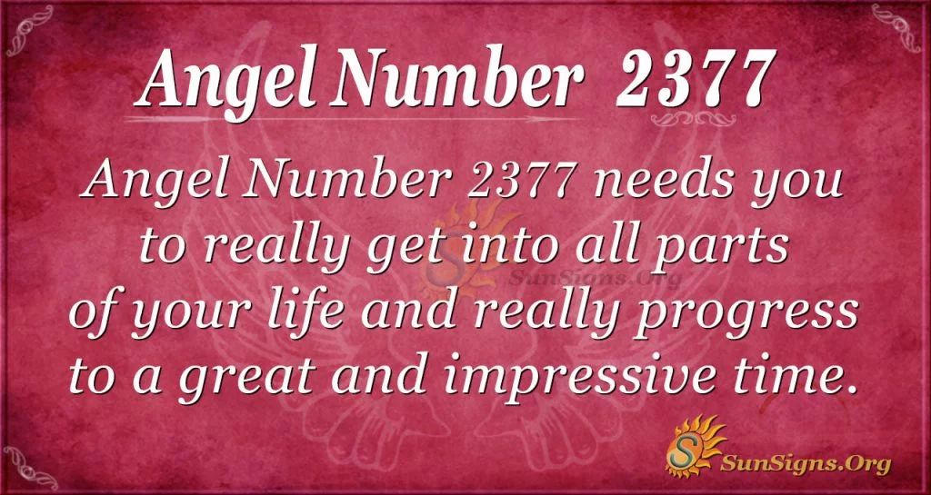 Angel Number 2377