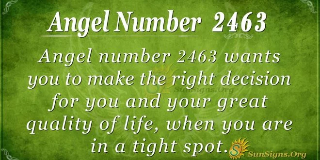 Angel Number 2463
