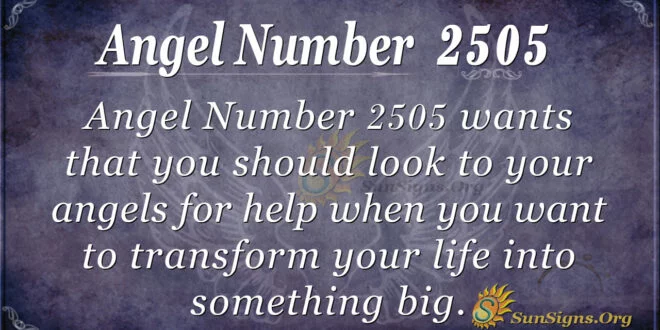 Angel Number 2505