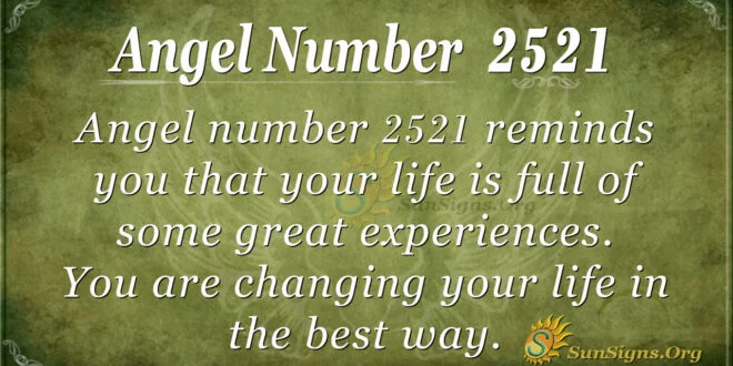 Angel Number 2521