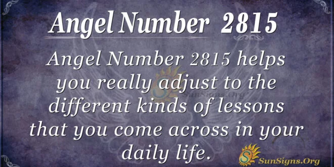 Angel Number 2815