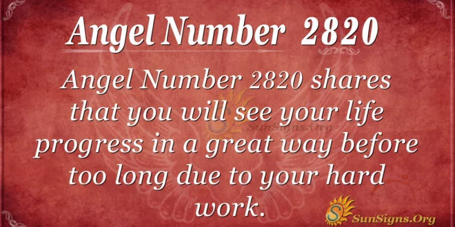 Angel Number 2820