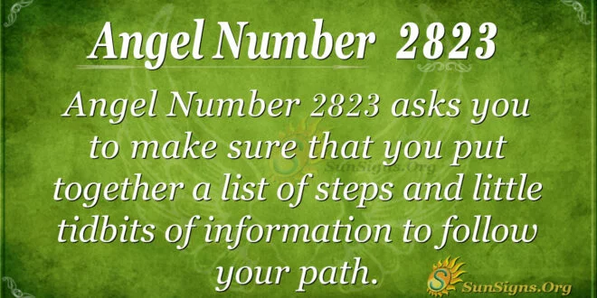 Angel Number 2823