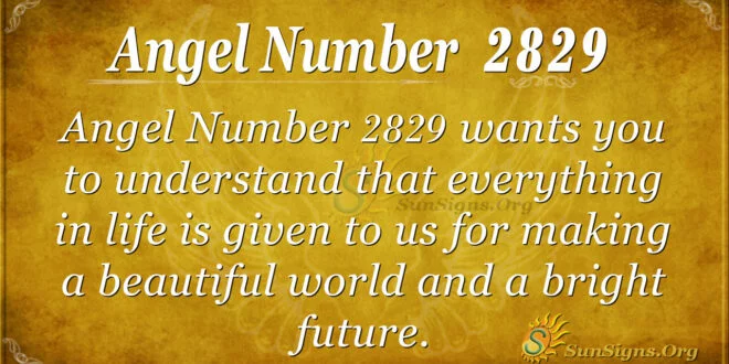 Angel Number 2829