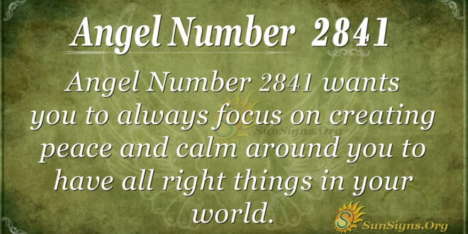 Angel Number 2841