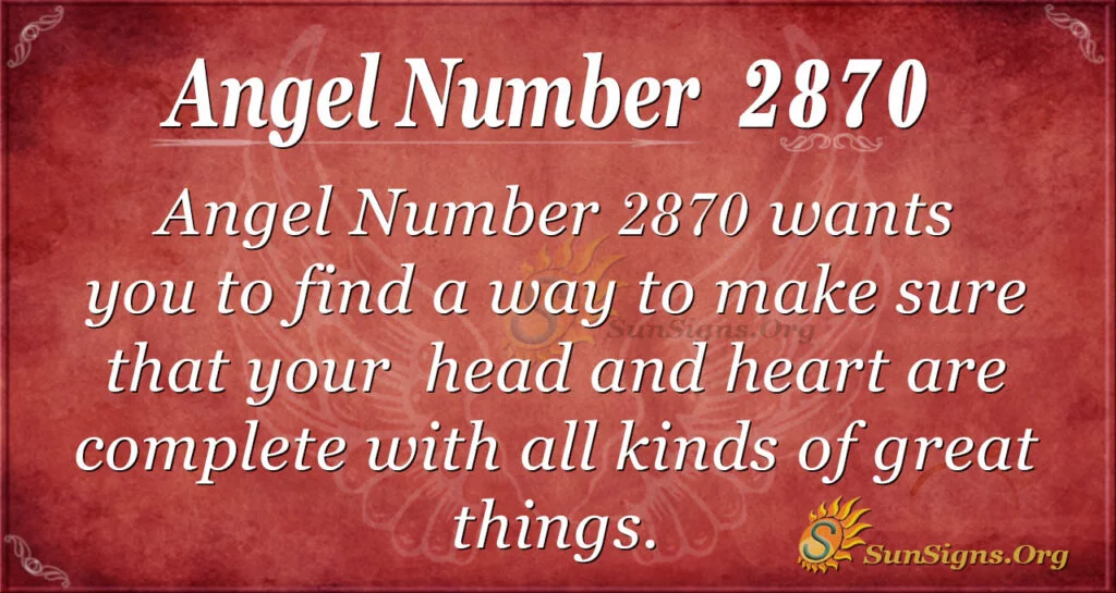 Angel Number 2870