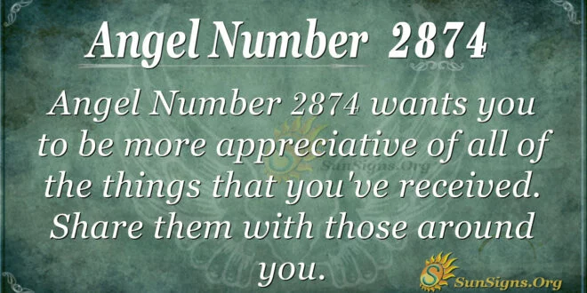 Angel Number 2874