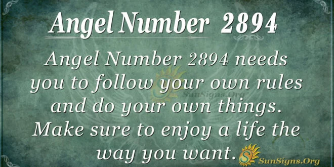 Angel Number 2894