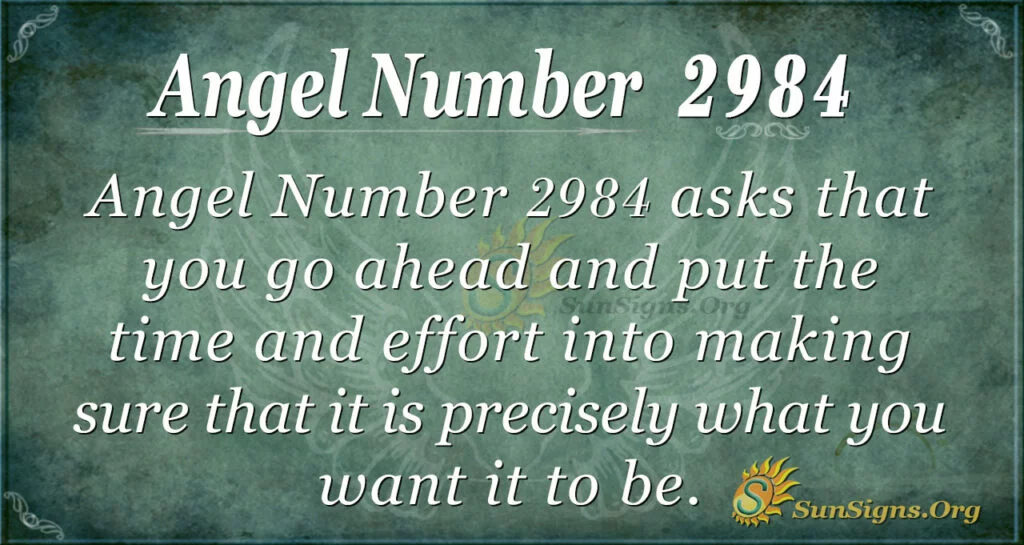 Angel Number 2984