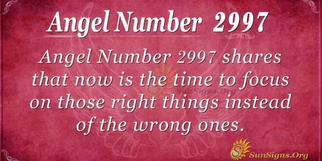 Angel Number 2997