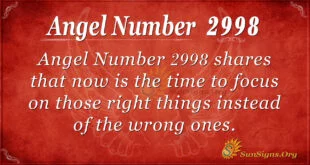 Angel Number 2998