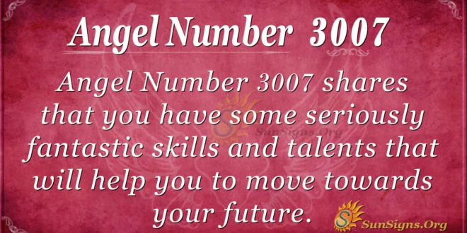 Angel Number 3007