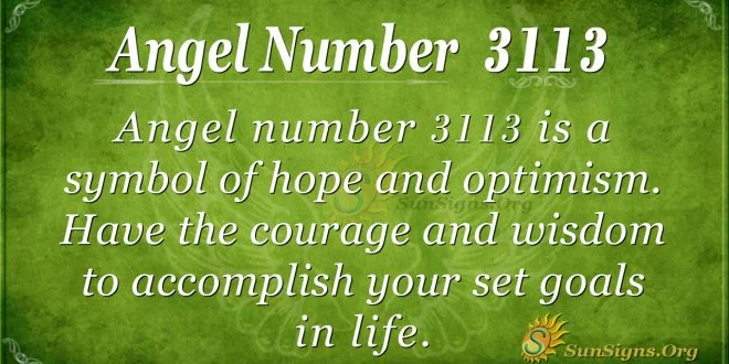 angel number 3113