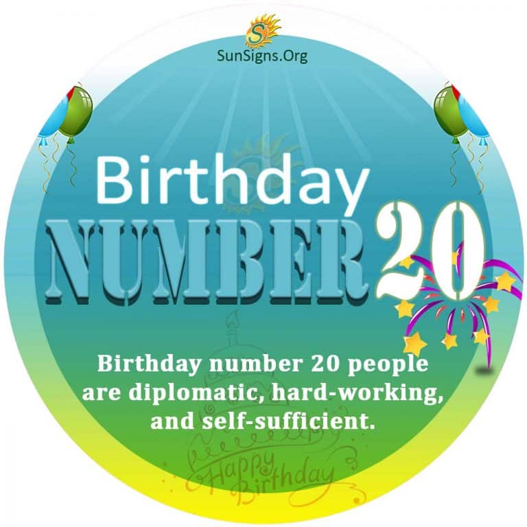 Birthday Number 20 - Born On The 20th Day Of The Month - SunSigns.Org