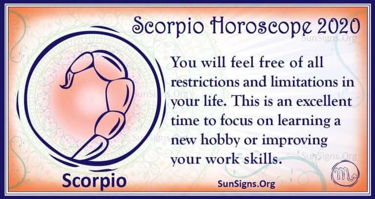 Scorpio Horoscope 2020 - Get Your Predictions Now! - SunSigns.Org