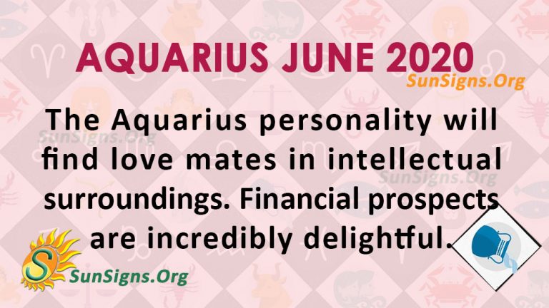 Aquarius June 2020 Monthly Horoscope Predictions - SunSigns.Org