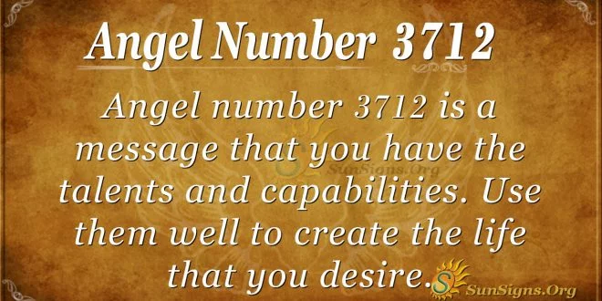 Angel number 3712
