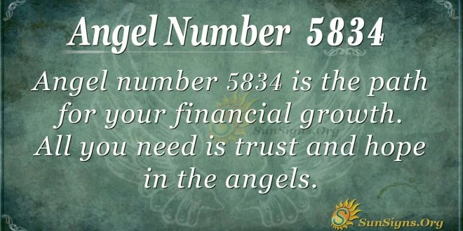 Angel number 5834