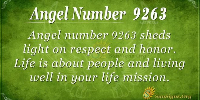 angel number 9263