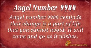 Angel number 9980