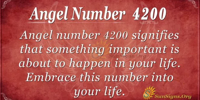 Angel number 4200